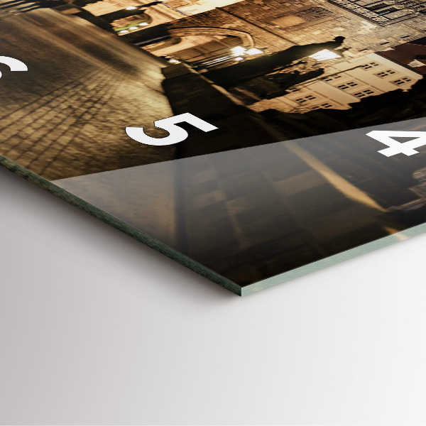 Wanduhr modern quadratisch Karlsbrücke in Prag