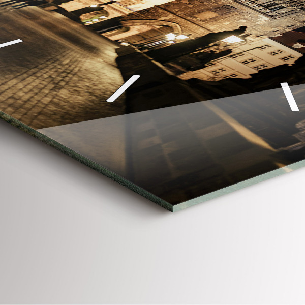 Wanduhr modern quadratisch Karlsbrücke in Prag