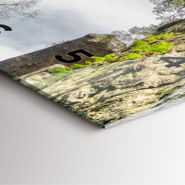 Wanduhr quadratisch Felsenstadt in der Tschechischen Republik