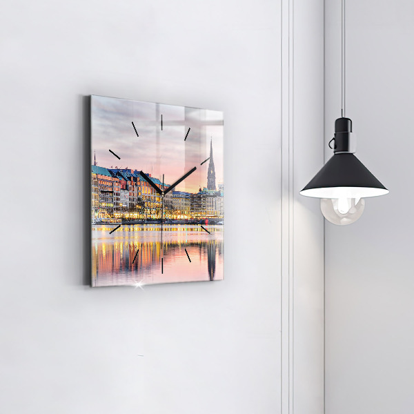 Wanduhr quadratisch Alster in Hamburg