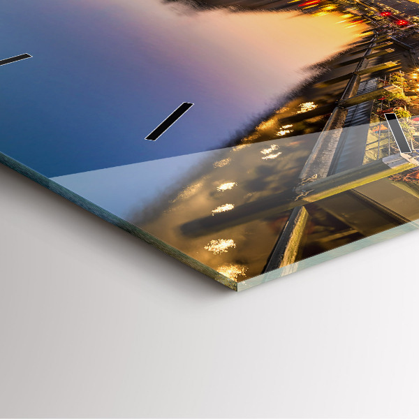 Wanduhr quadratisch Hamburger Rathaus