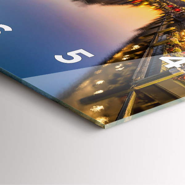 Wanduhr quadratisch Hamburger Rathaus