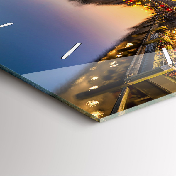 Wanduhr quadratisch Hamburger Rathaus