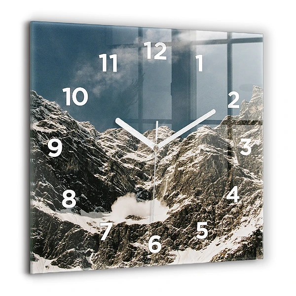 Wanduhr quadratisch mit motiv Watzmann Berge