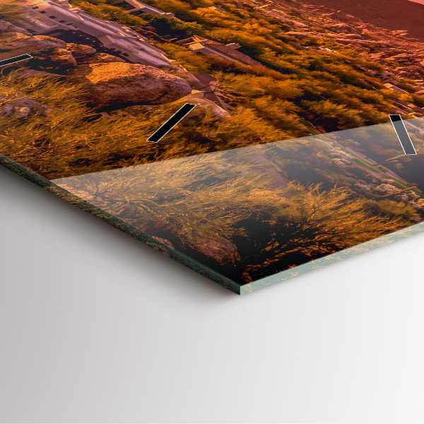 Wanduhr quadratisch mit motiv Sonnenuntergang im Norden von Scottsdale