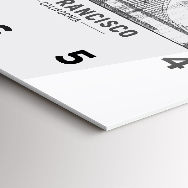 Wanduhr modern quadratisch San Francisco Panorama