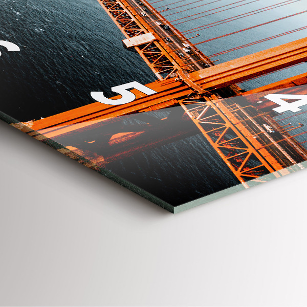 Wanduhr quadratisch Golden Gate Brücke