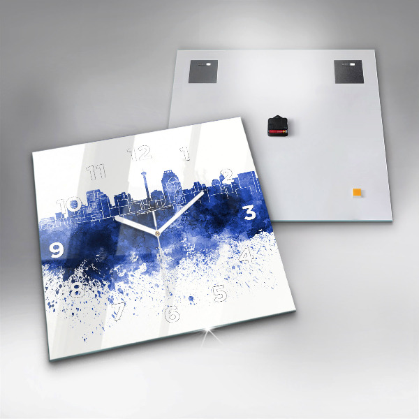 Wanduhr quadratisch San Antonio Aquarell
