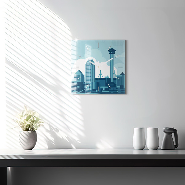 Wanduhr quadratisch Architektur in den USA