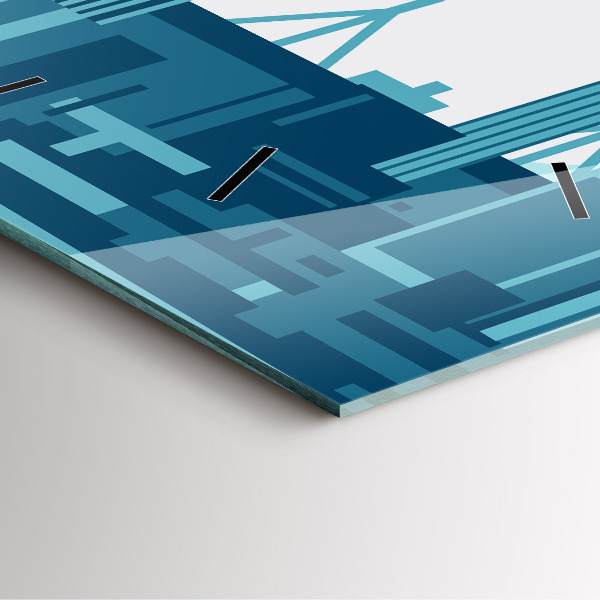 Wanduhr quadratisch Architektur in den USA