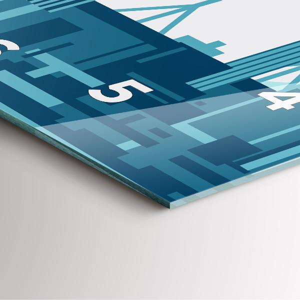 Wanduhr quadratisch Architektur in den USA