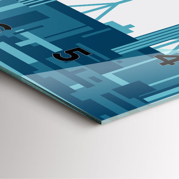 Wanduhr quadratisch Architektur in den USA