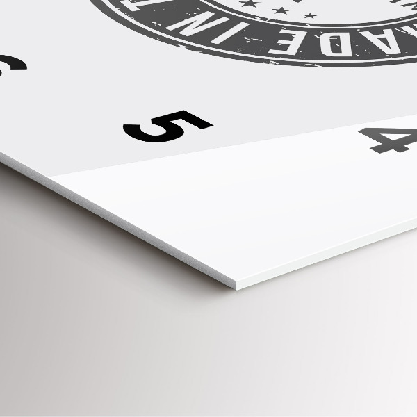 Wanduhr quadratisch Texas-Briefmarke