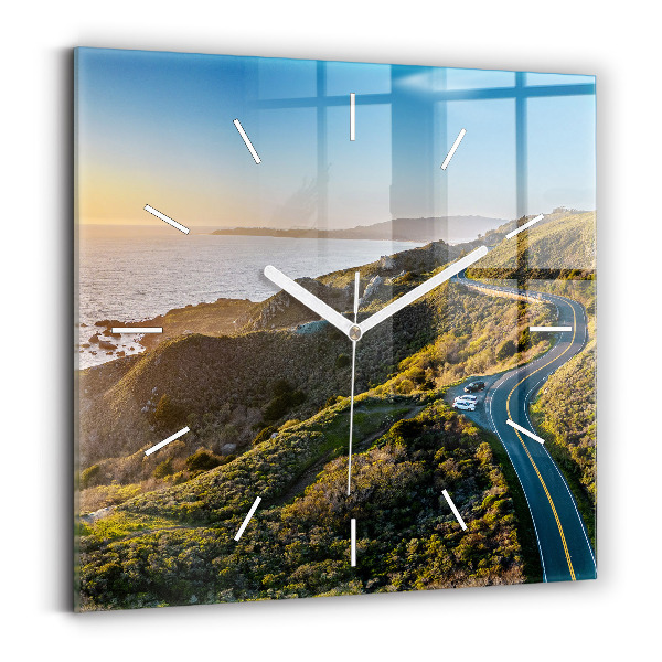 Wanduhr quadratisch mit motiv Straße in San Francisco