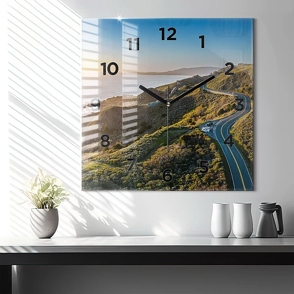 Wanduhr quadratisch mit motiv Straße in San Francisco