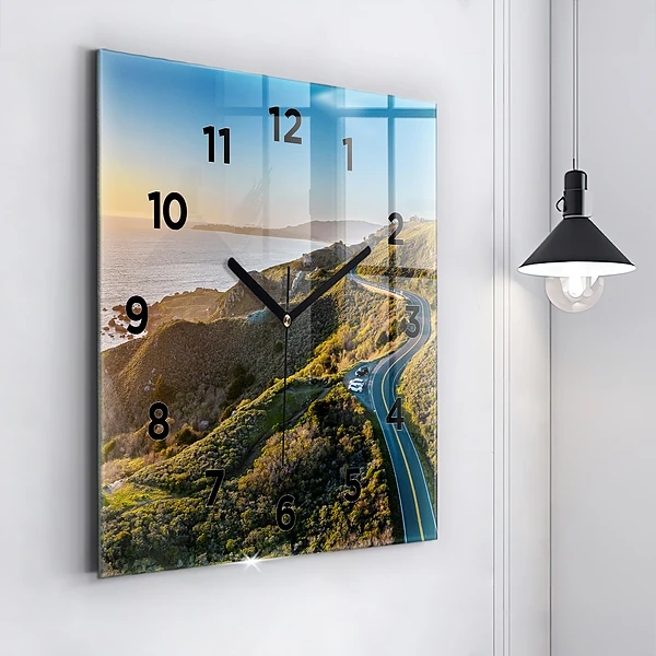 Wanduhr quadratisch mit motiv Straße in San Francisco