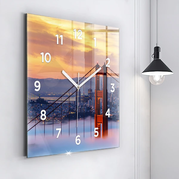Wanduhr quadratisch Brücke von San Francisco