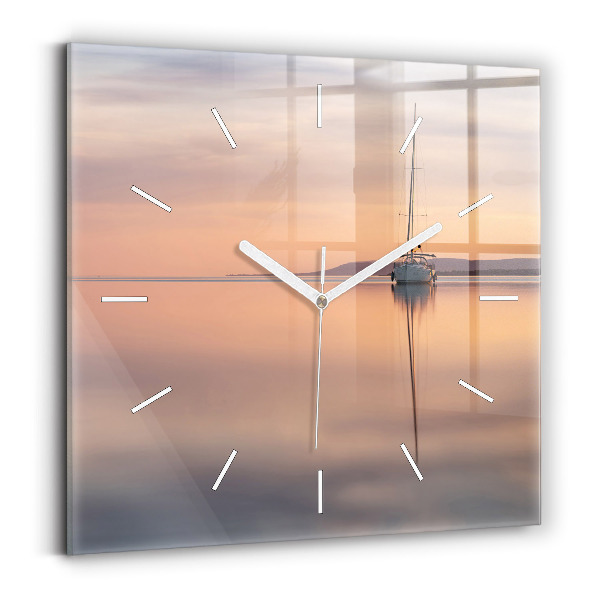 Wanduhr quadratisch mit motiv Balaton (Plattensee) USA