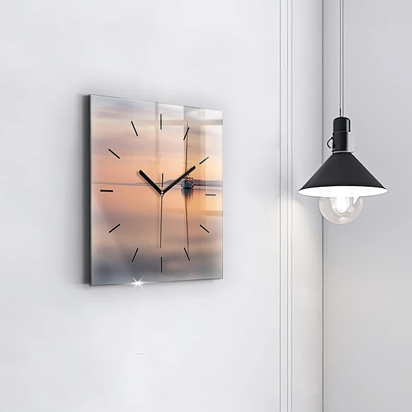 Wanduhr quadratisch mit motiv Balaton (Plattensee) USA