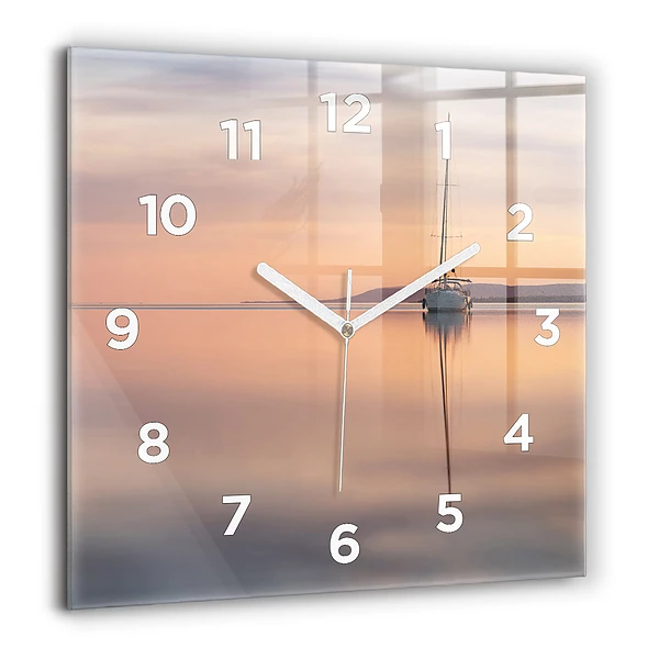 Wanduhr quadratisch mit motiv Balaton (Plattensee) USA