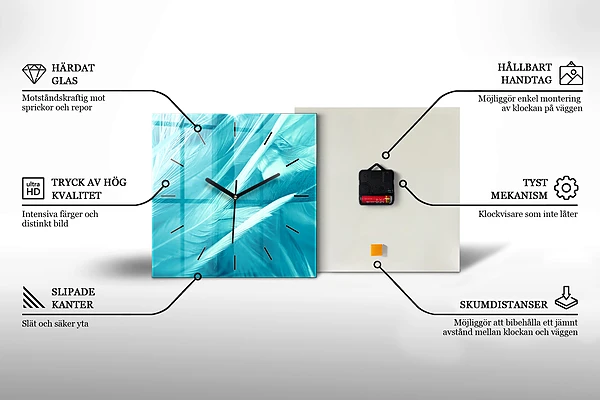 Wanduhr quadratisch Spanischer Tanz auf dem Meer