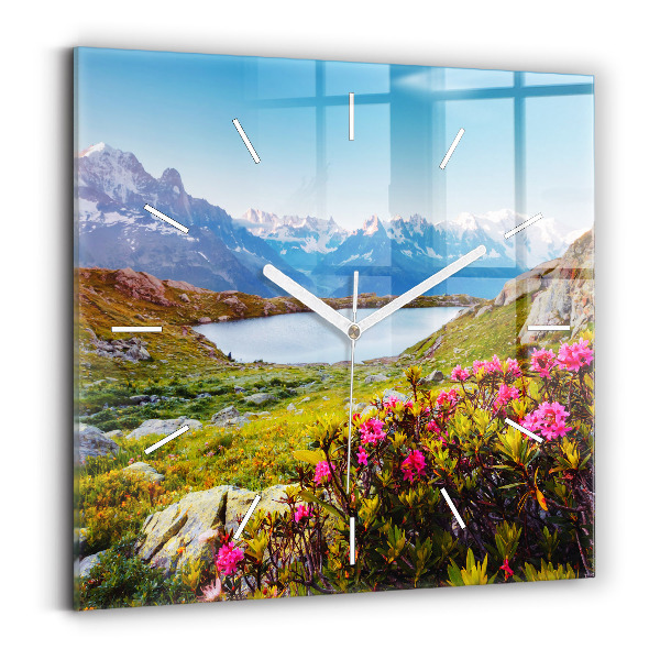 Wanduhr quadratisch Gletscher Mont Blanc Chamonix