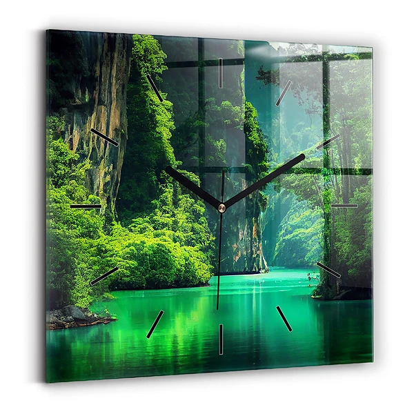 Wanduhr quadratisch mit motiv Naturlandschaft in Thailand