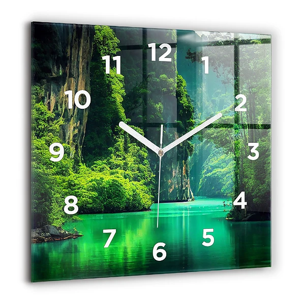 Wanduhr quadratisch mit motiv Naturlandschaft in Thailand