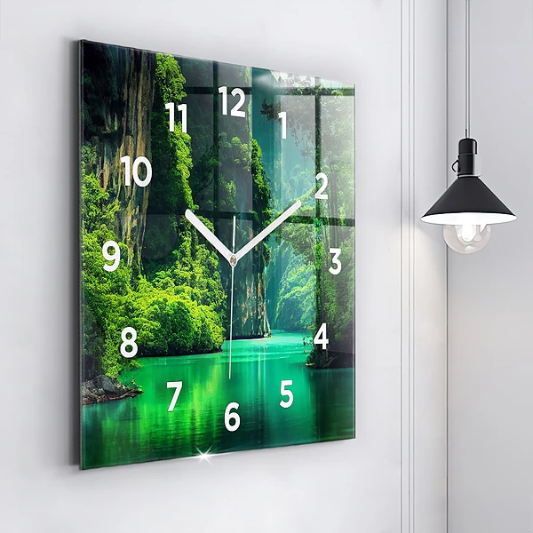 Wanduhr quadratisch mit motiv Naturlandschaft in Thailand