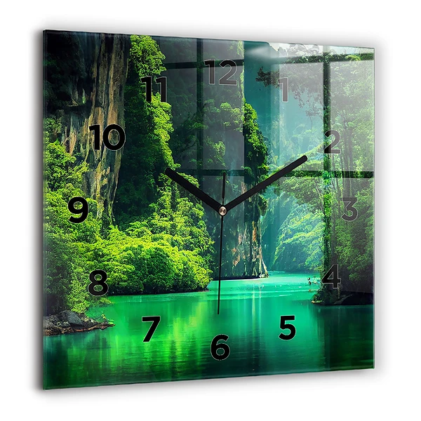 Wanduhr quadratisch mit motiv Naturlandschaft in Thailand
