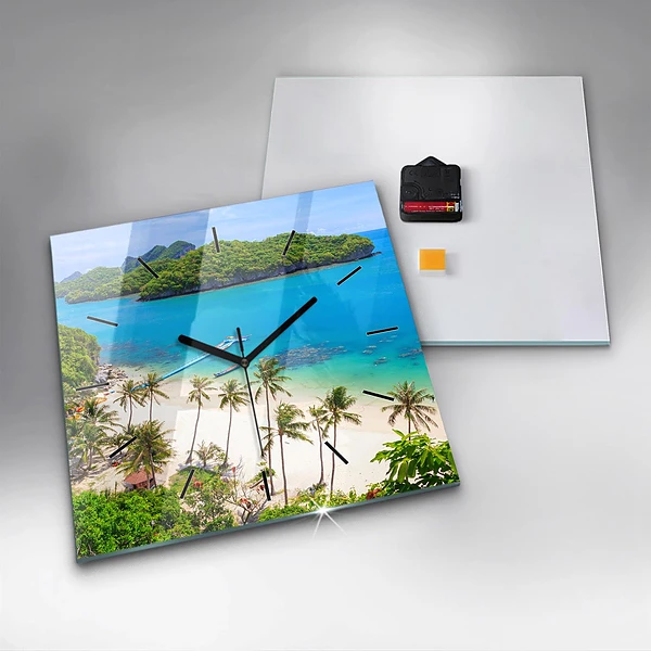 Wanduhr quadratisch mit motiv Nationalpark Thailand