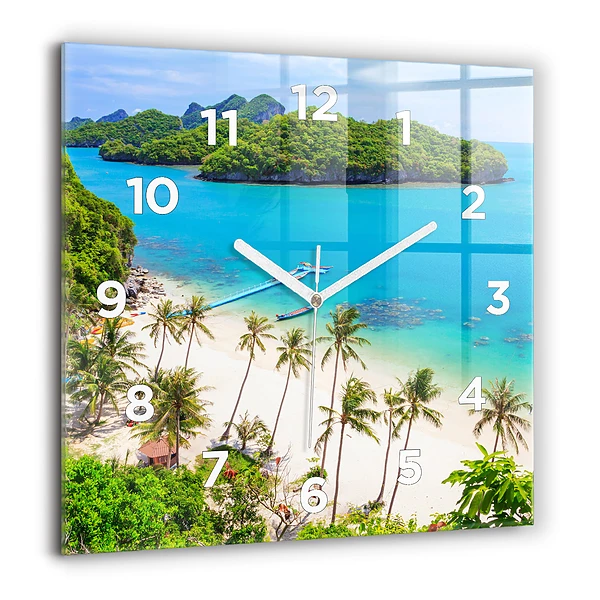 Wanduhr quadratisch mit motiv Nationalpark Thailand