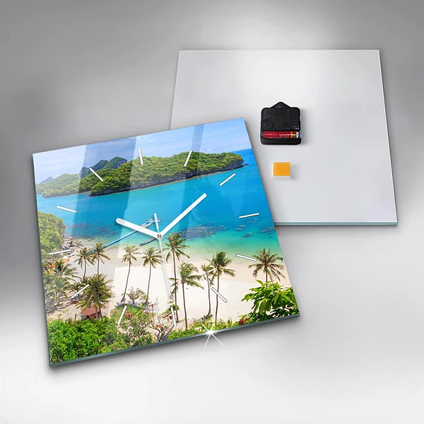 Wanduhr quadratisch mit motiv Nationalpark Thailand