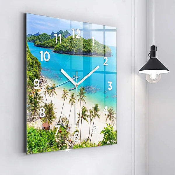 Wanduhr quadratisch mit motiv Nationalpark Thailand