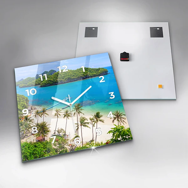 Wanduhr quadratisch mit motiv Nationalpark Thailand