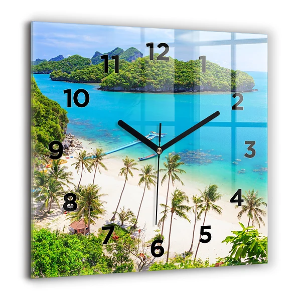 Wanduhr quadratisch mit motiv Nationalpark Thailand