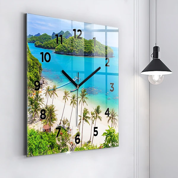 Wanduhr quadratisch mit motiv Nationalpark Thailand