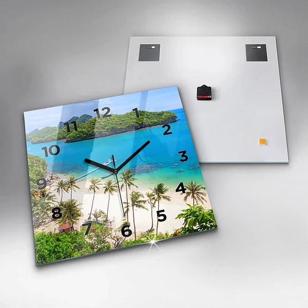 Wanduhr quadratisch mit motiv Nationalpark Thailand