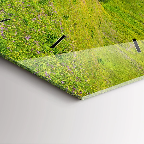 Wanduhr quadratisch mit motiv Hornstrandir Naturreservat Island