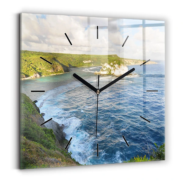 Wanduhr quadratisch mit motiv Ozeanische Küste