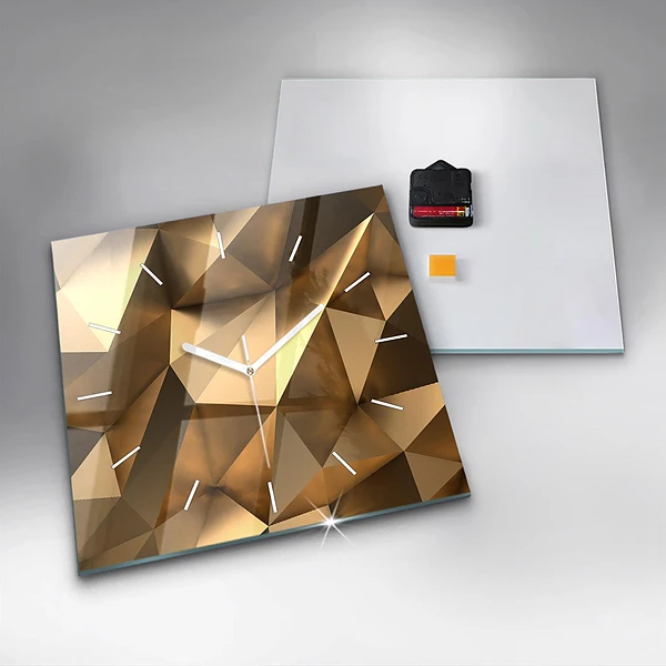 Wanduhr quadratisch Geometrische Textur