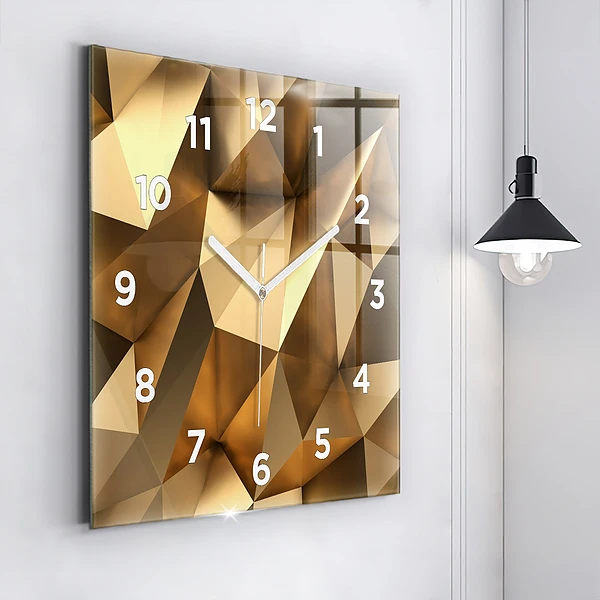 Wanduhr quadratisch Geometrische Textur