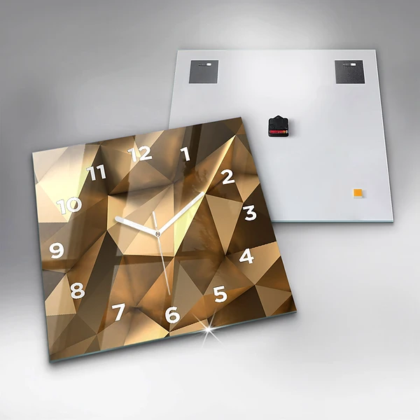Wanduhr quadratisch Geometrische Textur