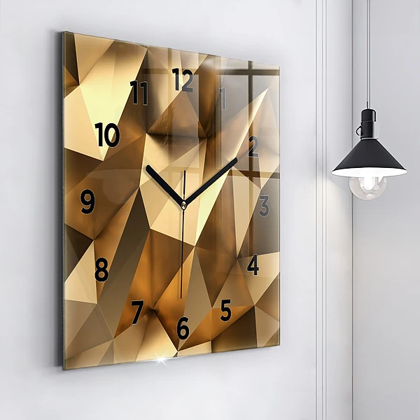Wanduhr quadratisch Geometrische Textur