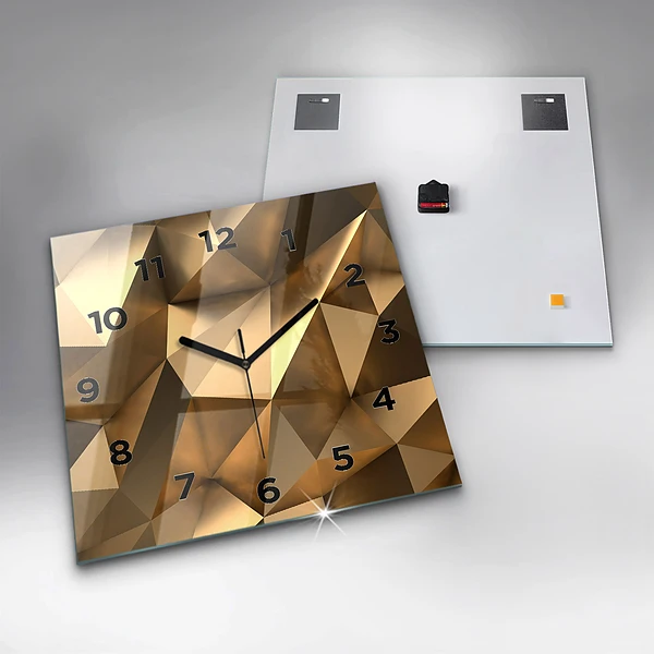 Wanduhr quadratisch Geometrische Textur