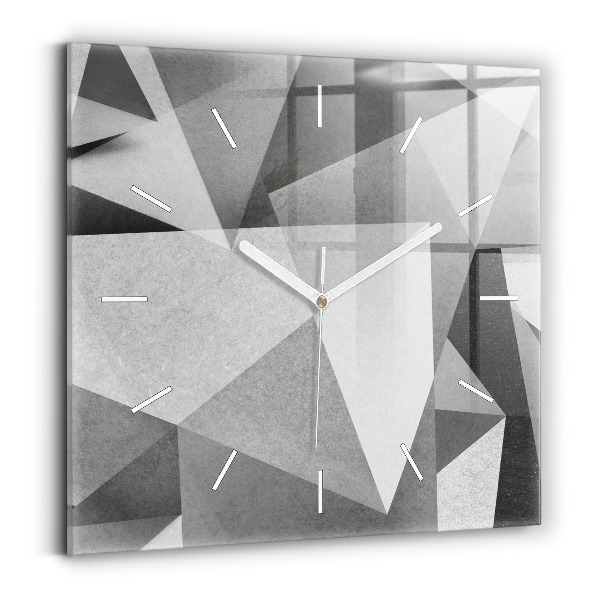 Wanduhr modern quadratisch Graue geometrische Abstraktion