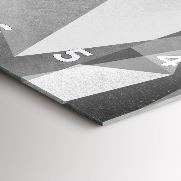 Wanduhr modern quadratisch Graue geometrische Abstraktion