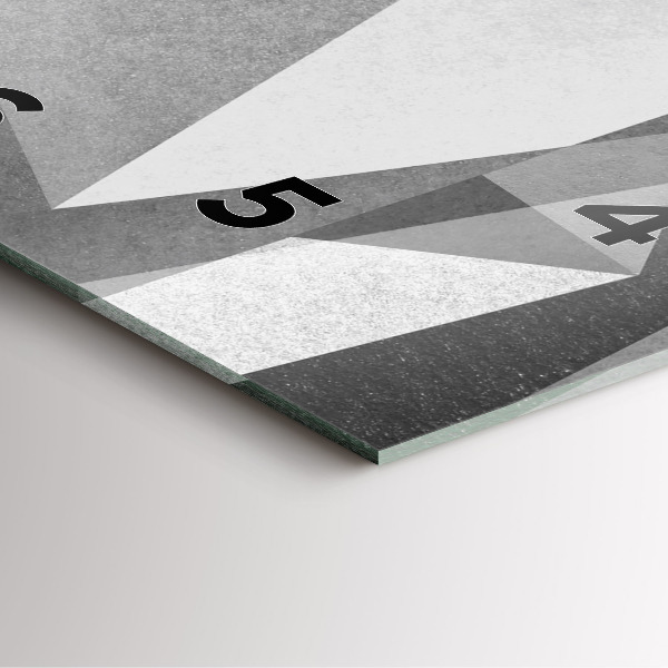 Wanduhr modern quadratisch Graue geometrische Abstraktion