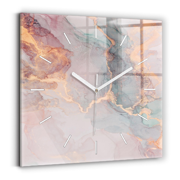 Wanduhr quadratisch mit motiv Marmor Textur