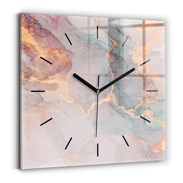 Wanduhr quadratisch mit motiv Marmor Textur